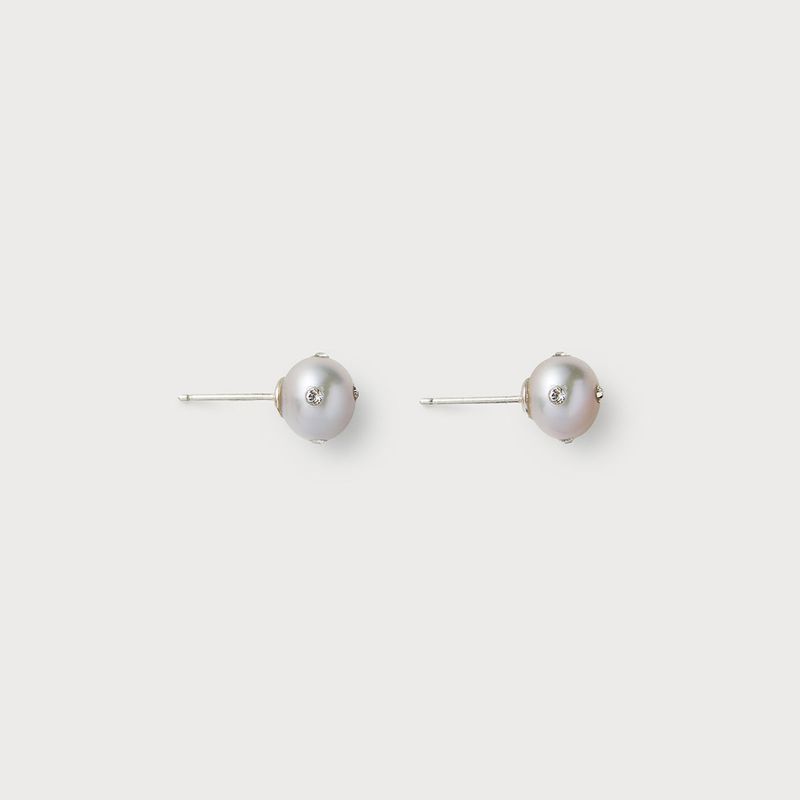 Polkadots Earrings, Silver