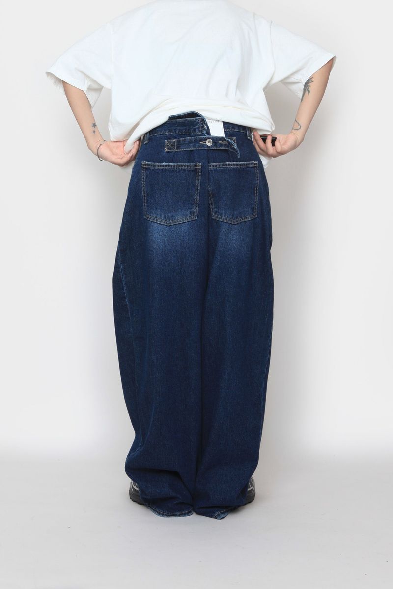 Bizo Snap Wide Denim Pants