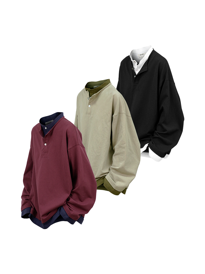 RELABEL(リレーベル)の「RELABEL (‘LABEL’) ファインテクスチャー フェイクレイヤード ロングスリーブ Tシャツ(トップス)」