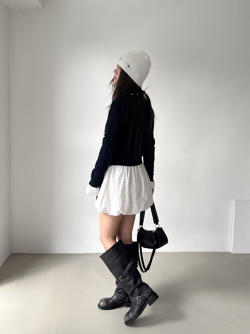 washed long boots ( soft type)