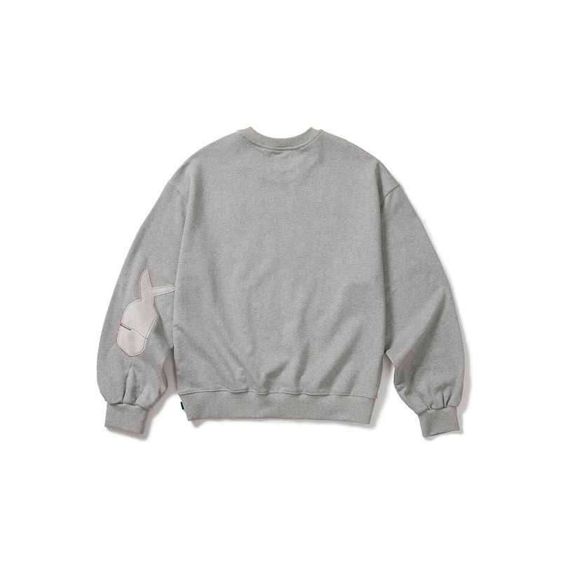 Crumple sweatshirt / Melange gray