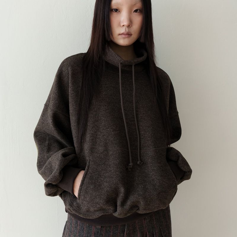Bean wool pullover / Brown