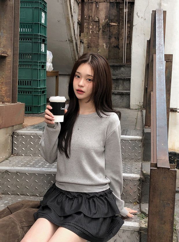 Daily Wool Loose Fit Round Knit (6color)