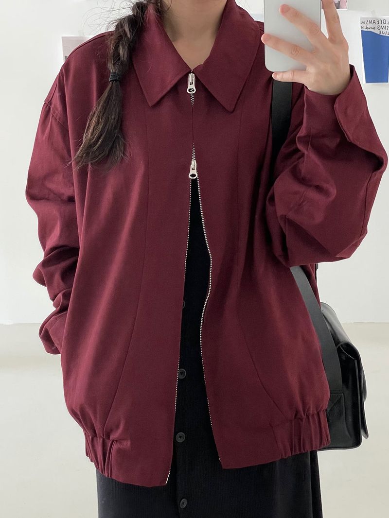 Snap detail blouson jacket