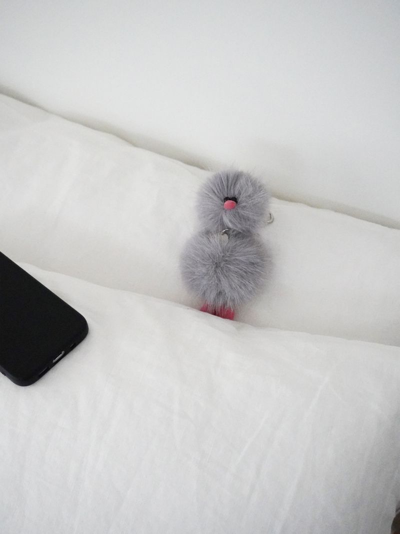 Cosymosy Mini Bird Keyring - Blue Gray