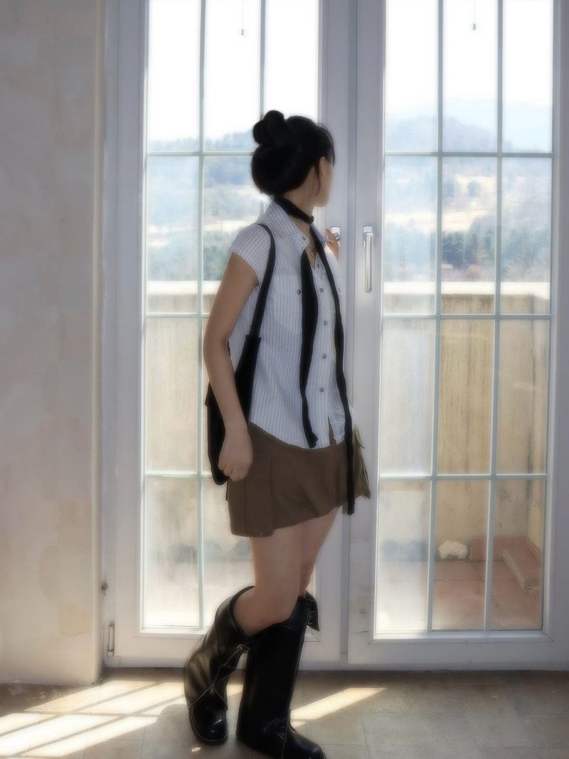 Wave See-through Wrinkle Long Scarf