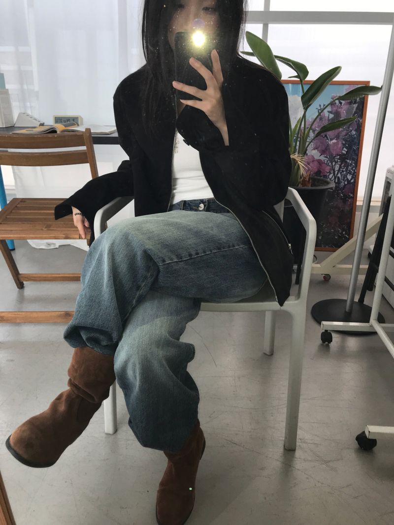 Suede harrington Jacket