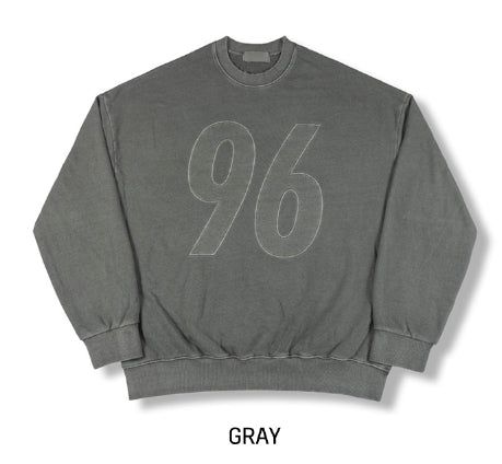 Pigment number patch sweatshirt