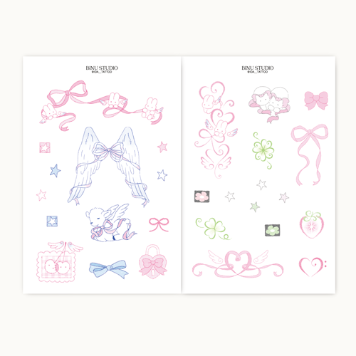 BinuStudio（ビヌスタジオ）の「アーティストイダ 01 [2ea] _タトゥーステッカー（ファッション小物）」