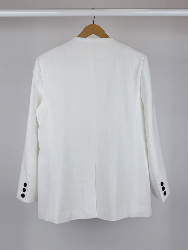 NON COLLAR LINEN JACKET (2C)