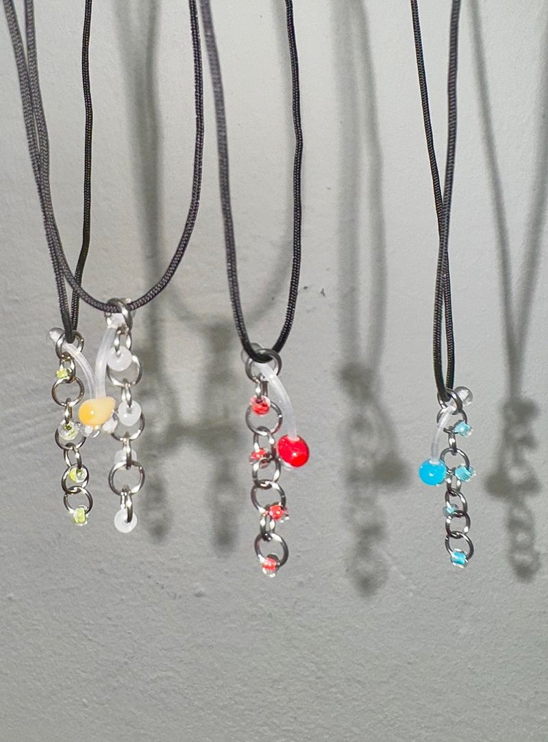 Pierced beads choker (4color)