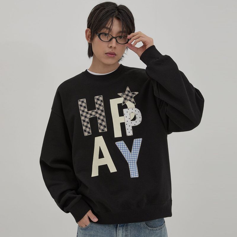 HAPPY Patchwork Sweatshirt