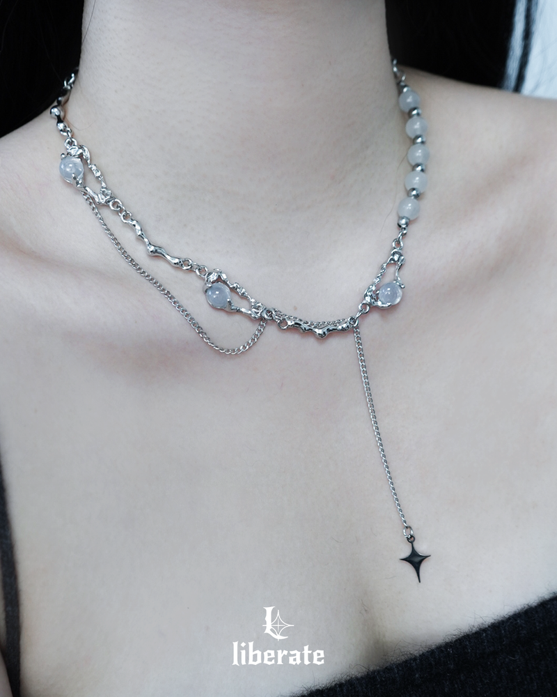[Surgical Steel] Emerald Opal Drop Necklace - Aespa Winter, Ive Yujin Pick