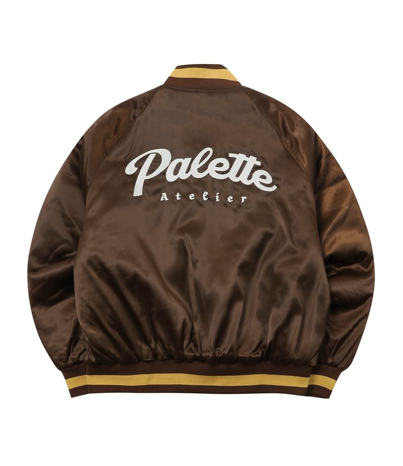 PALETTE VARSITY JACKET(BROWN)