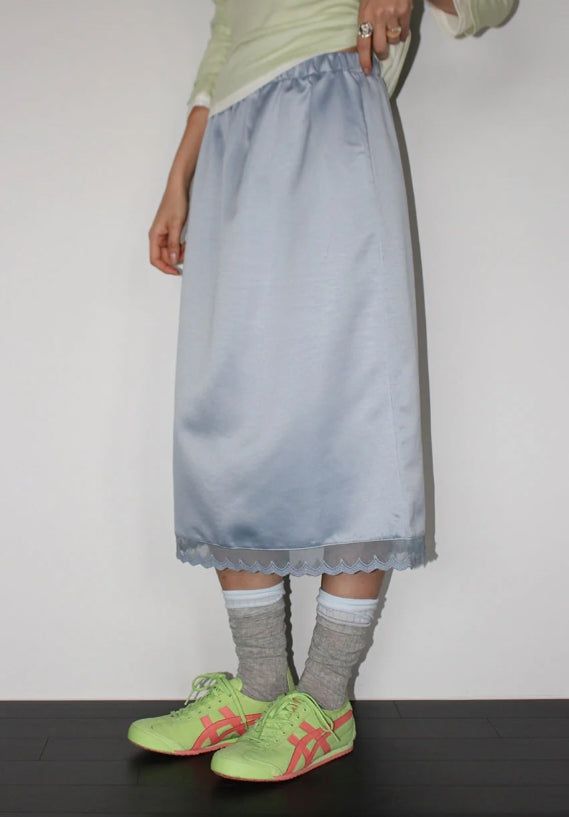 LILY SATIN MIDI SKIRT