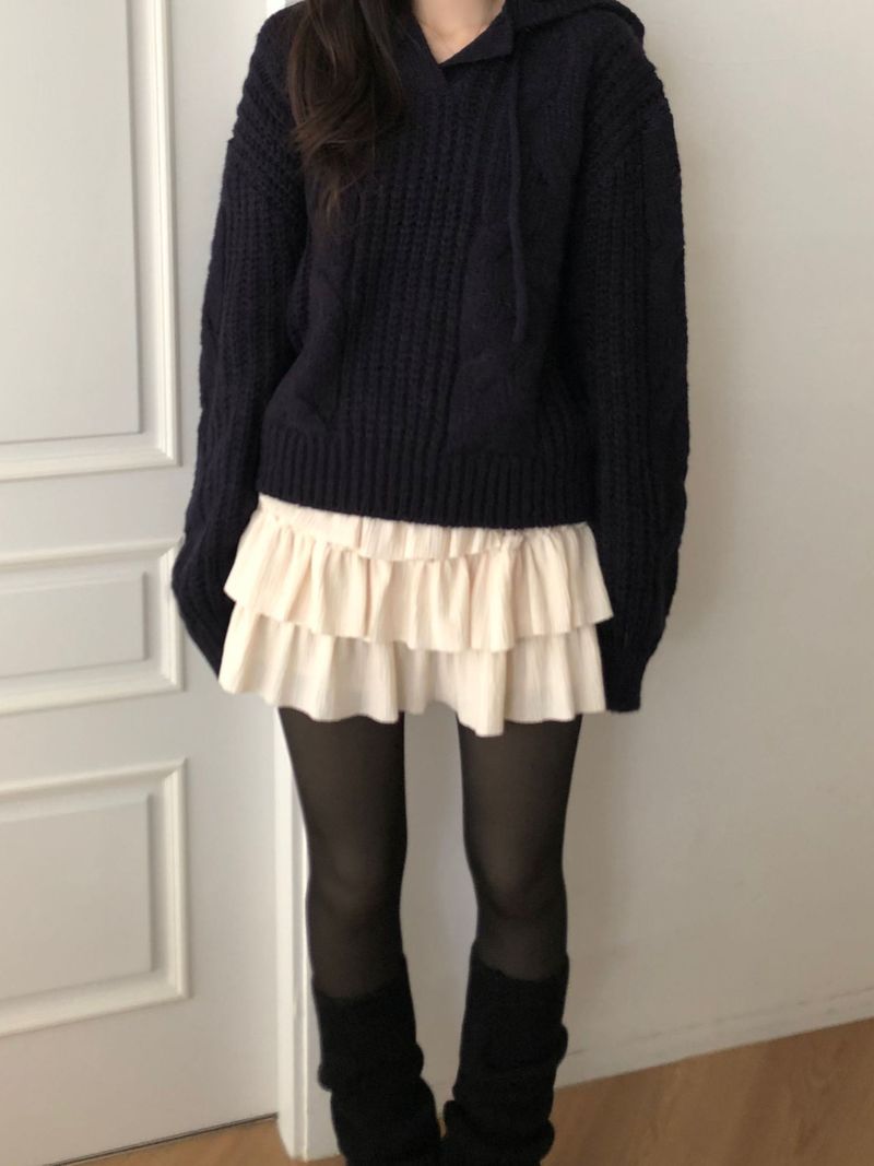 Pound Hooded Knit (2 colors)