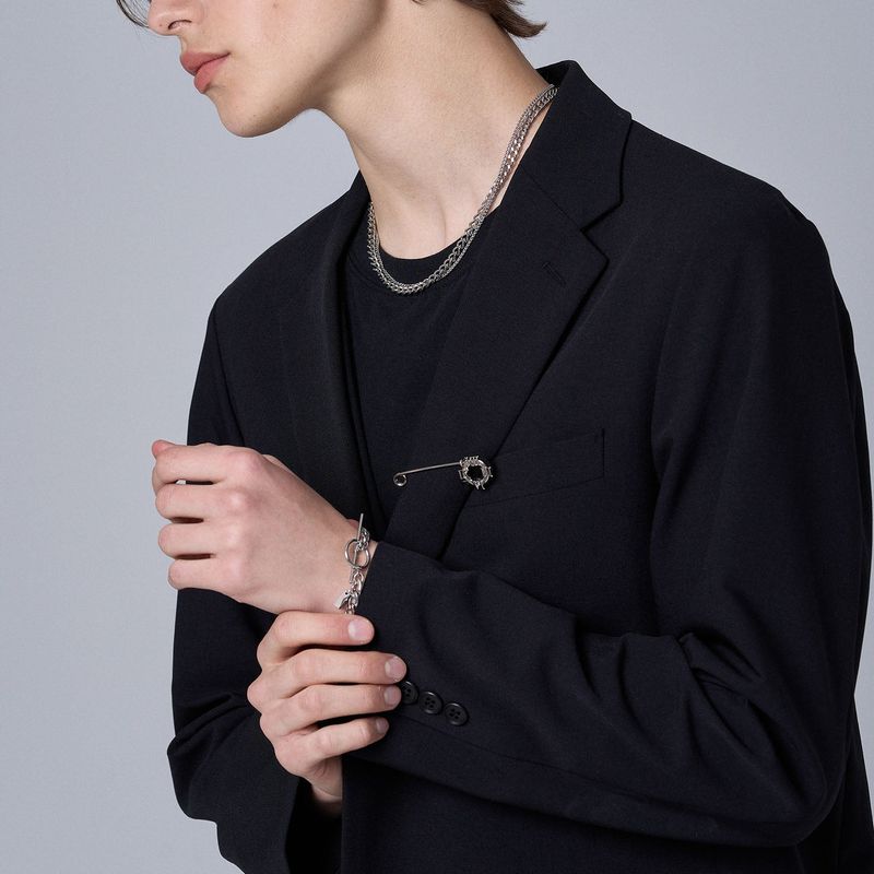 LONG TOGGLE BAR CHAIN BRACELET