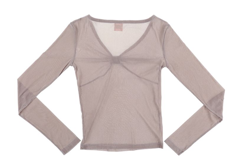 SHERRY RIBBON VELVET TOP (GREY)
