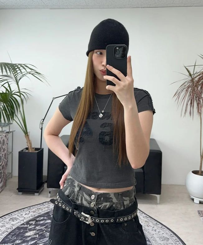 Radi camo sagging Bermuda denim pants