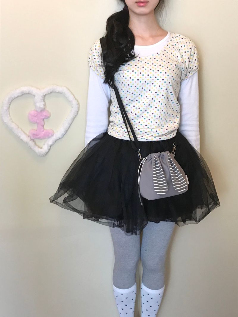Bunny bag - Grey stripes