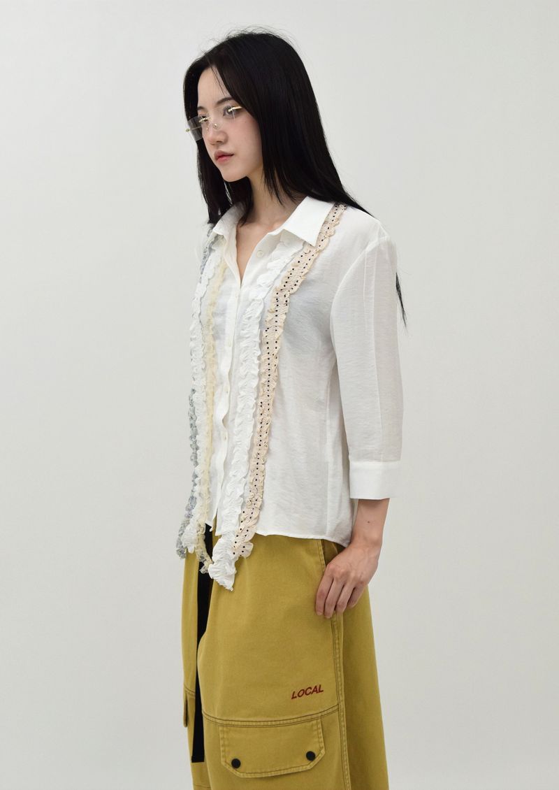Berry Frill Blouse