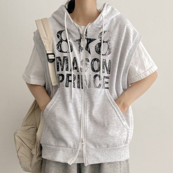 Ika Two Way Hooded Vest Zip-Up (4 colors) H&L