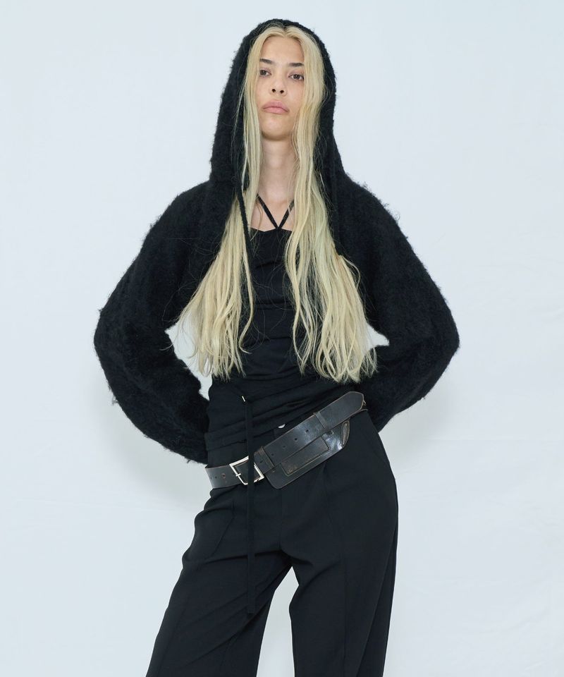 VIAVANDA（ヴィアヴァンダ）の「2WAY HOODED MUFFLER KNIT（Tops）」