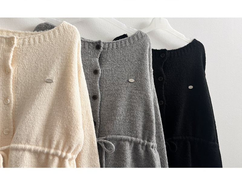Ravi Pendant Waist String Knitted Cardigan 