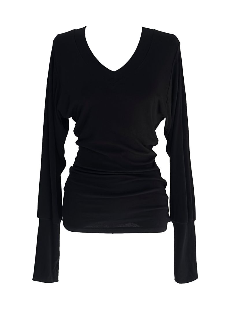 glam slim V-neck warmer T (3color)