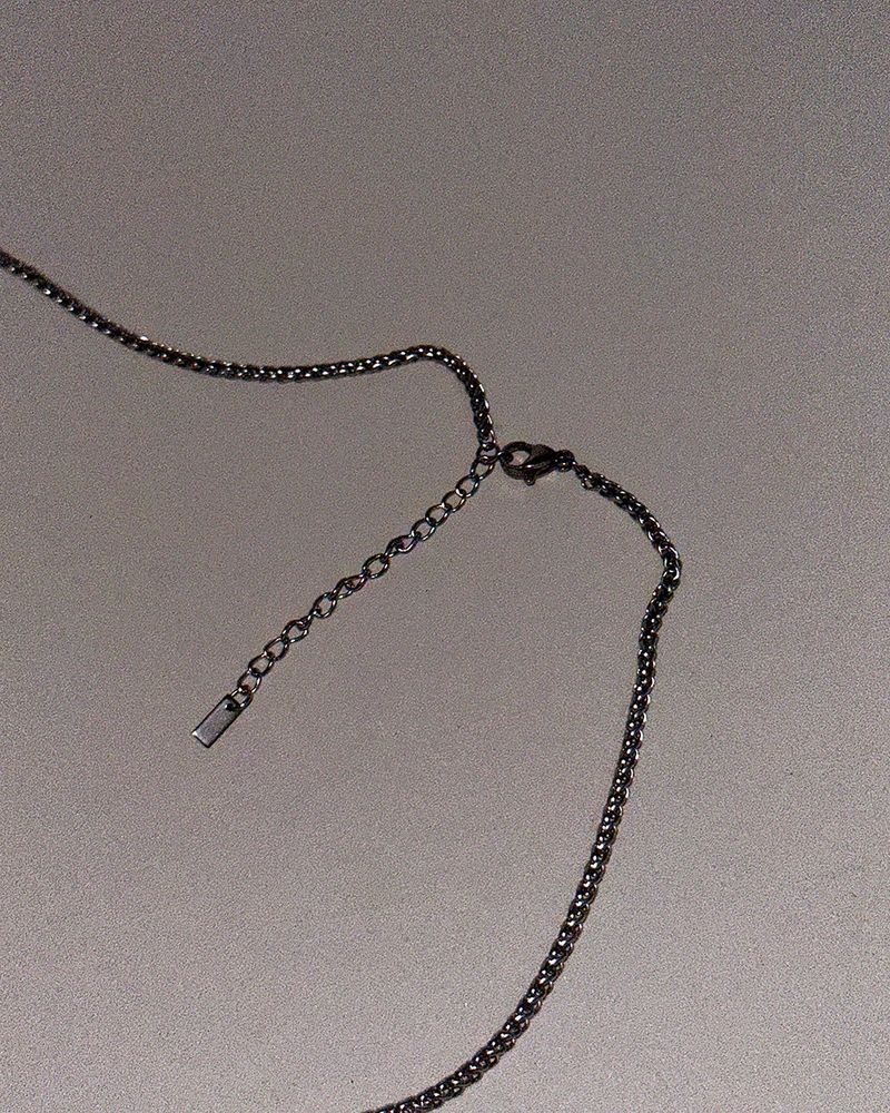 chrome surgical long-necklace