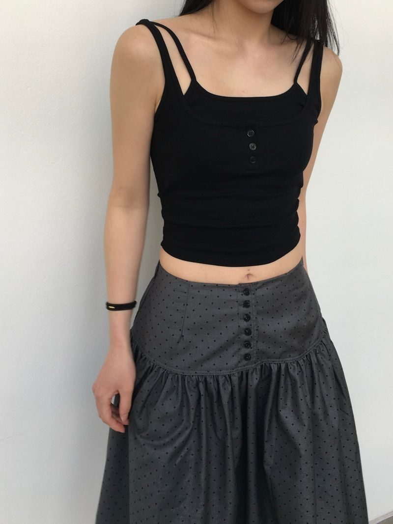Ronnie Layered Button Top Sleeveless (3c)