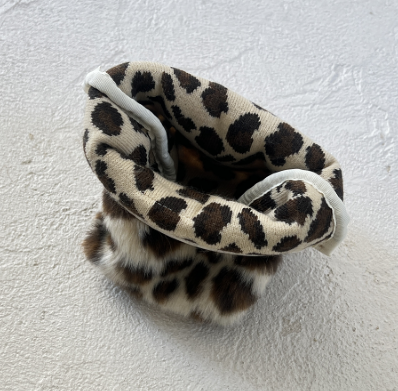 classic pouch_fur double leopard