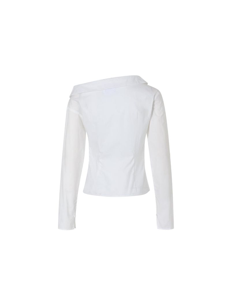 Classy one-shoulder shirt (White)