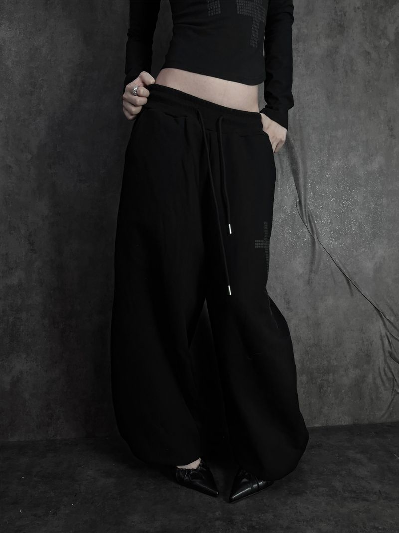 cross square stud pants (2color)