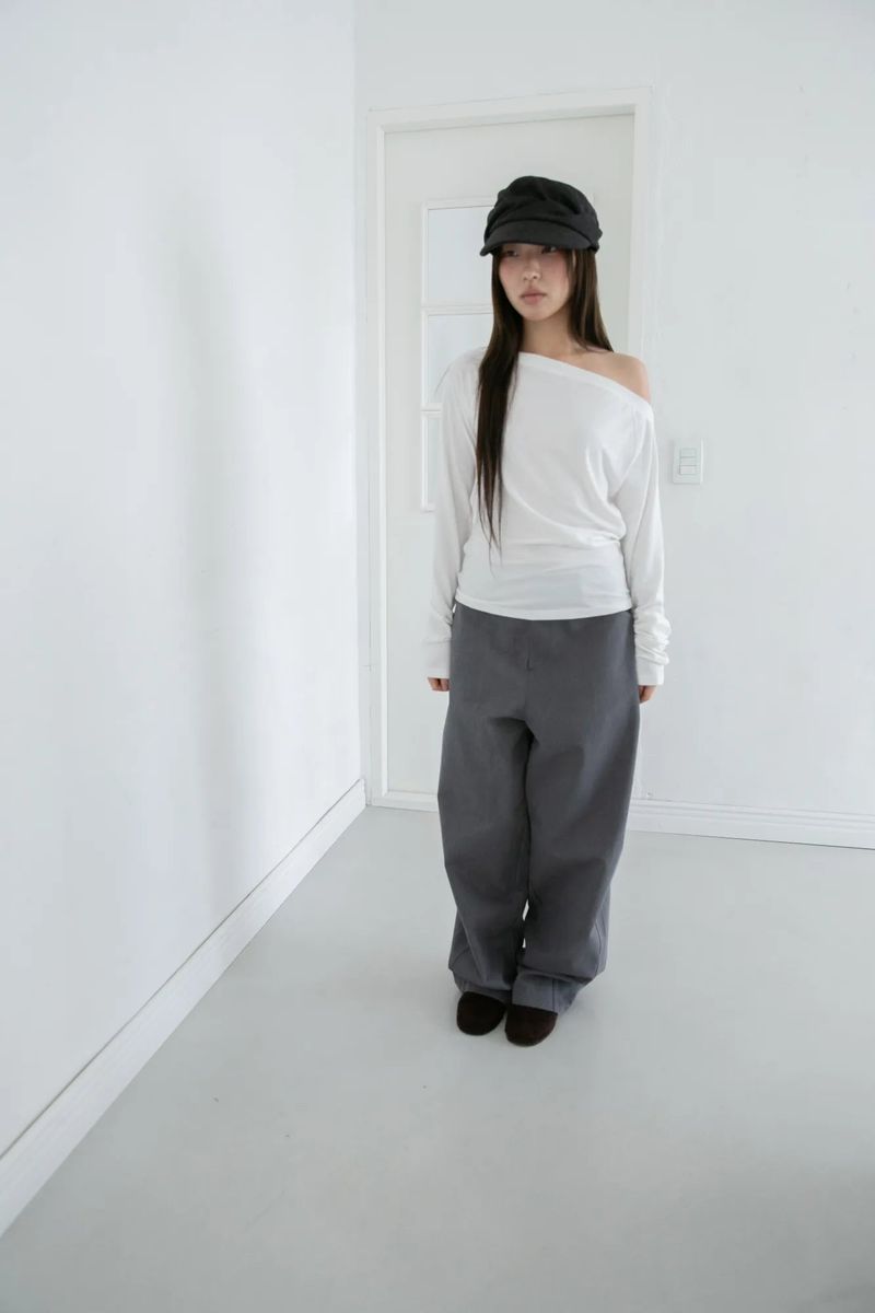 fall button pocket wide pants(2colors)