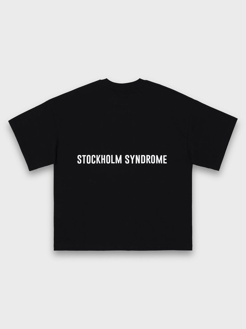 stockholm syndrome（ストックホルムシンドローム）の「バラクラバロゴTシャツ - ブラック（トップス）」