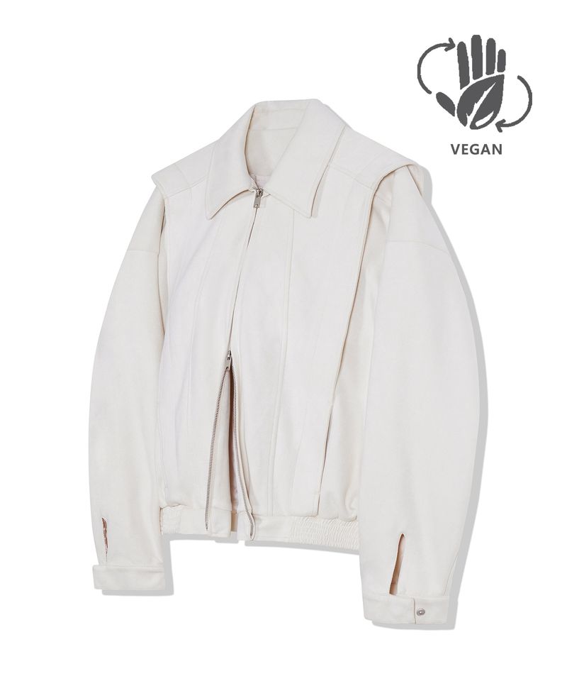 standard error（スタンダードエラー）の「87-STAN029 [Vegan Suede] Multi-placket Suede Jacket Ivory（）」