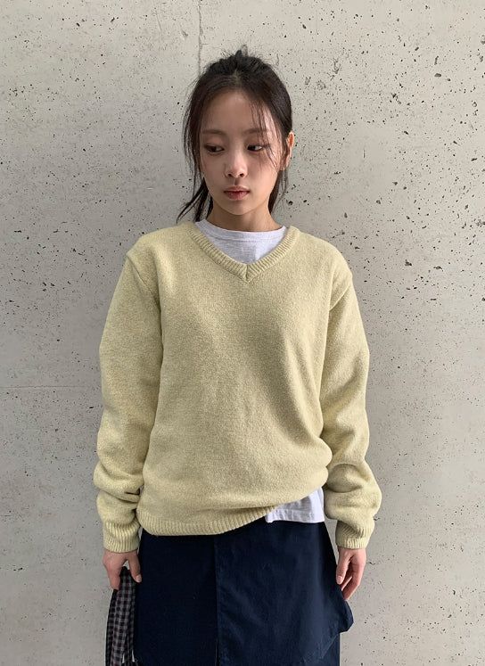 BAON（バオン）の「Keuyu wool V-neck knit（Tops）」