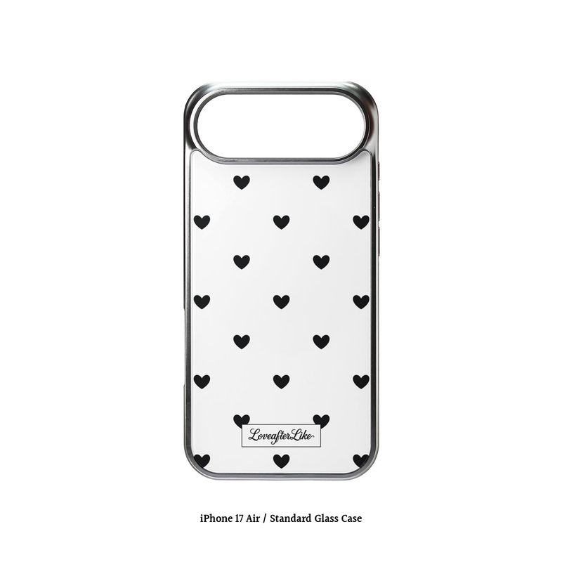 [MADE]black love dot Standard Glass phonecase