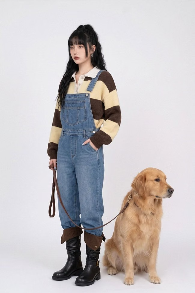 RUGBY STRIPED POLO SWEATER (5COLORS!)