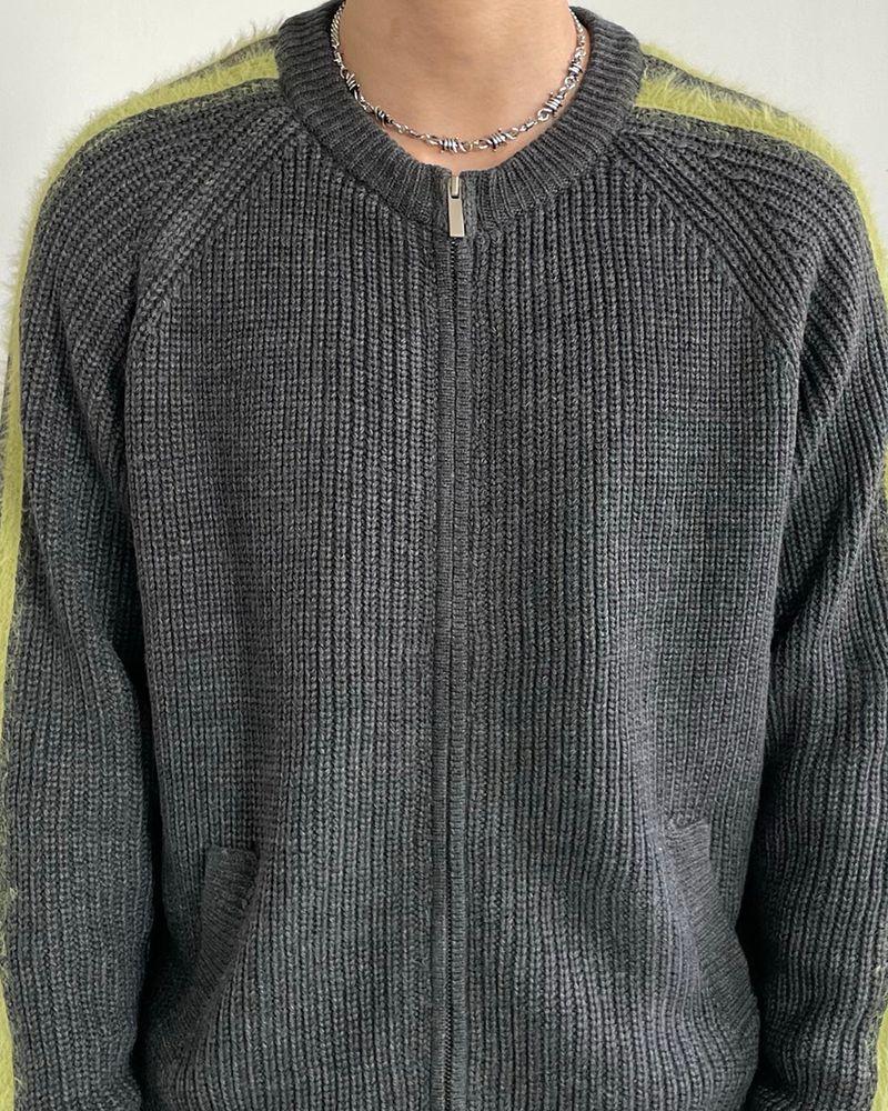 Kade Line Knit Zip-up