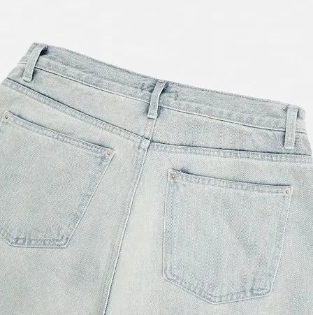 Delf Ice Washed Wide Denim Pants