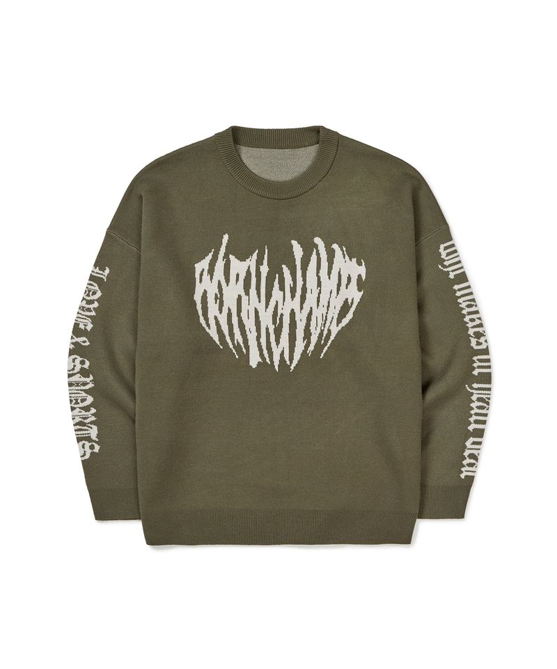BORNCHAMPS(ボーンチャンプス)の「HEART TRIBAL LOGO KNITWEAR(Tops)」