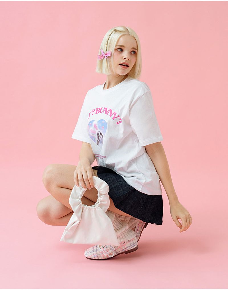 CAT&BUNNY T-SHIRT [3COLOR]