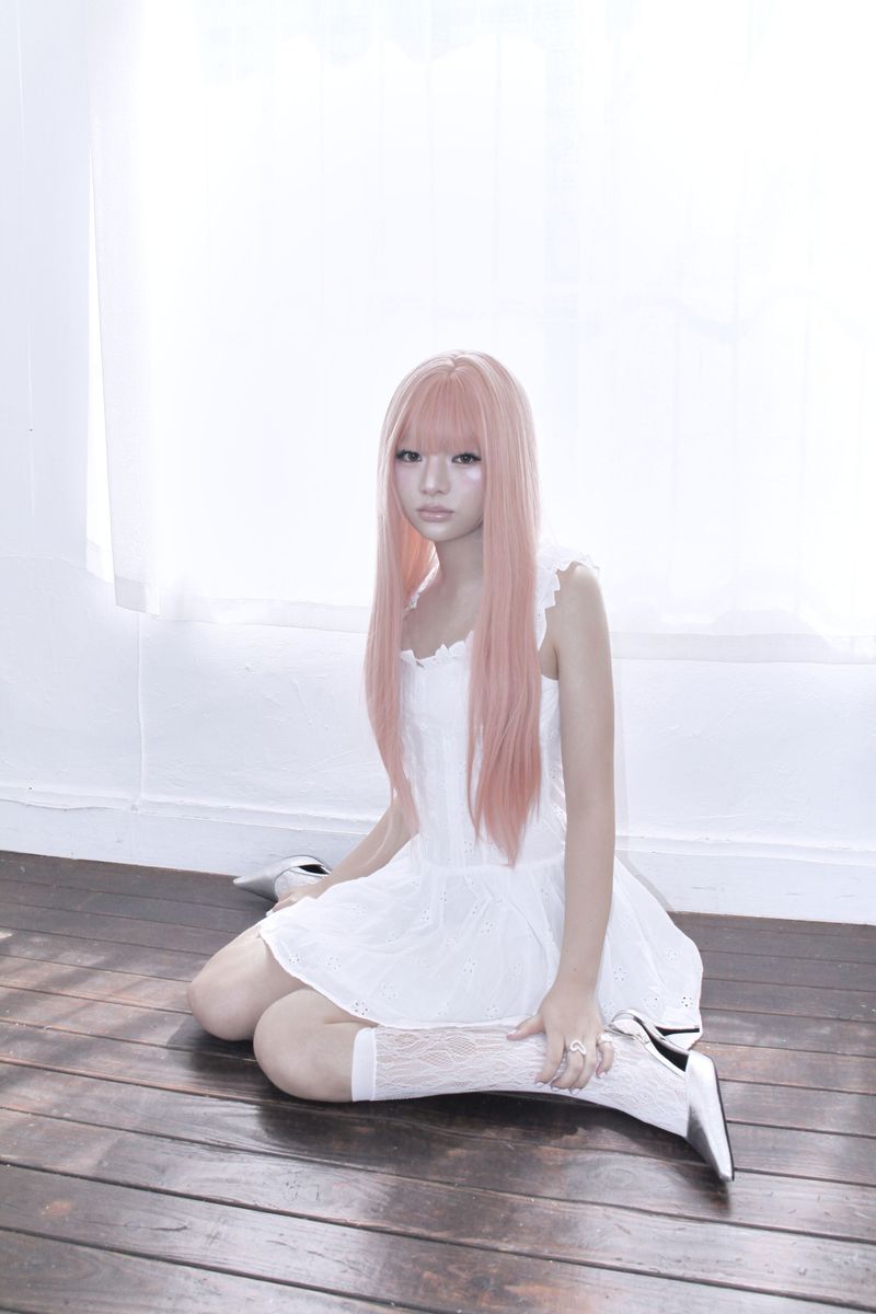 aoyu（アオユ）の「フラワーフリルアイレットミニドレス（ワンピース/ドレス）」