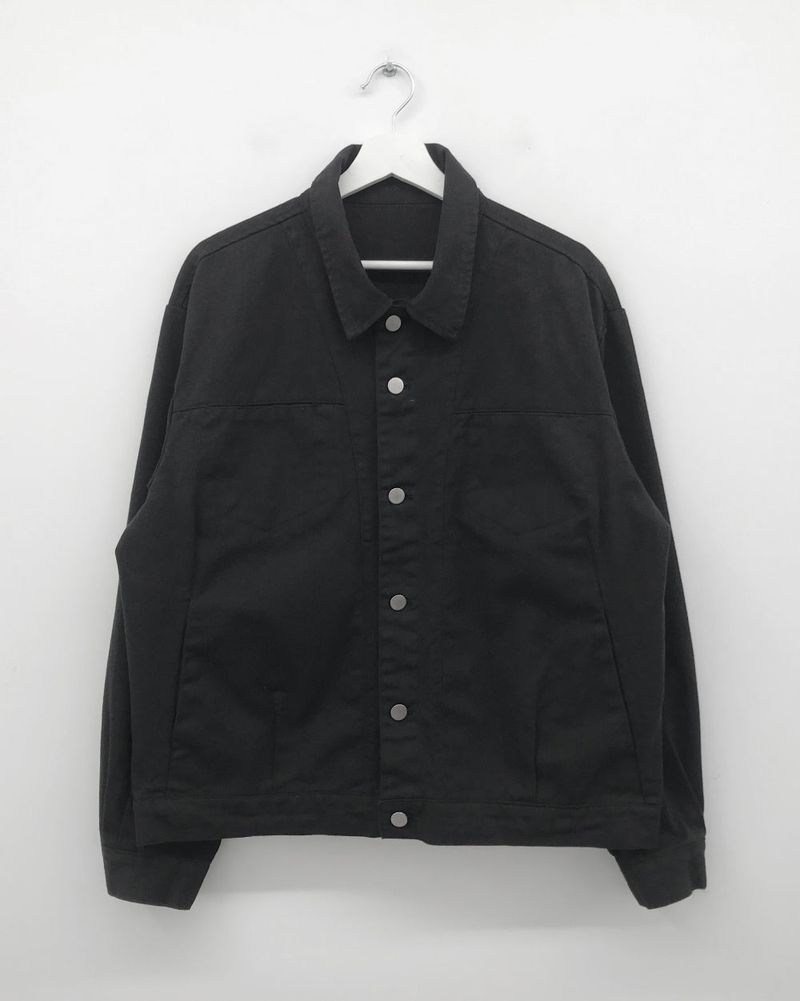 Wood trucker collar jacket (2color)