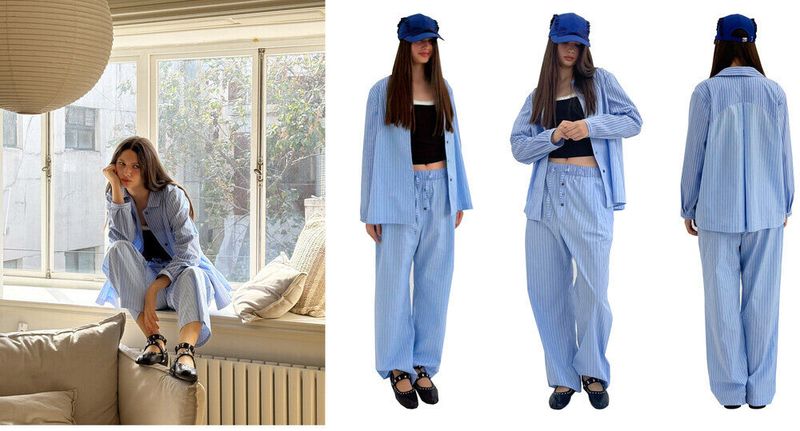 Two-tone Pajama set (blue)