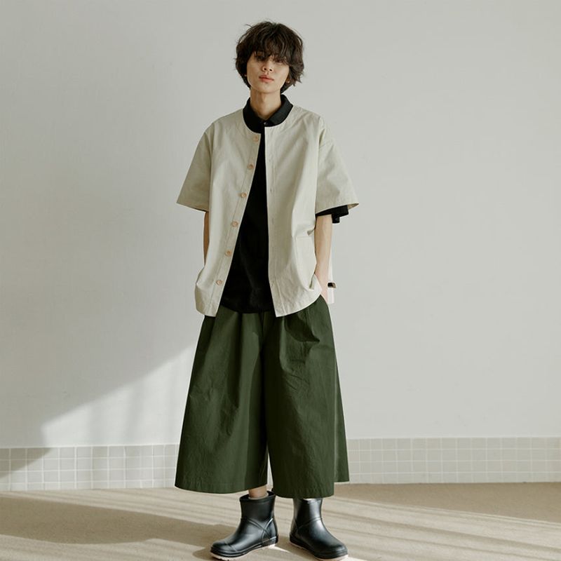 malen（マレン）の「unisex crop pants khaki (banding)（Pants）」