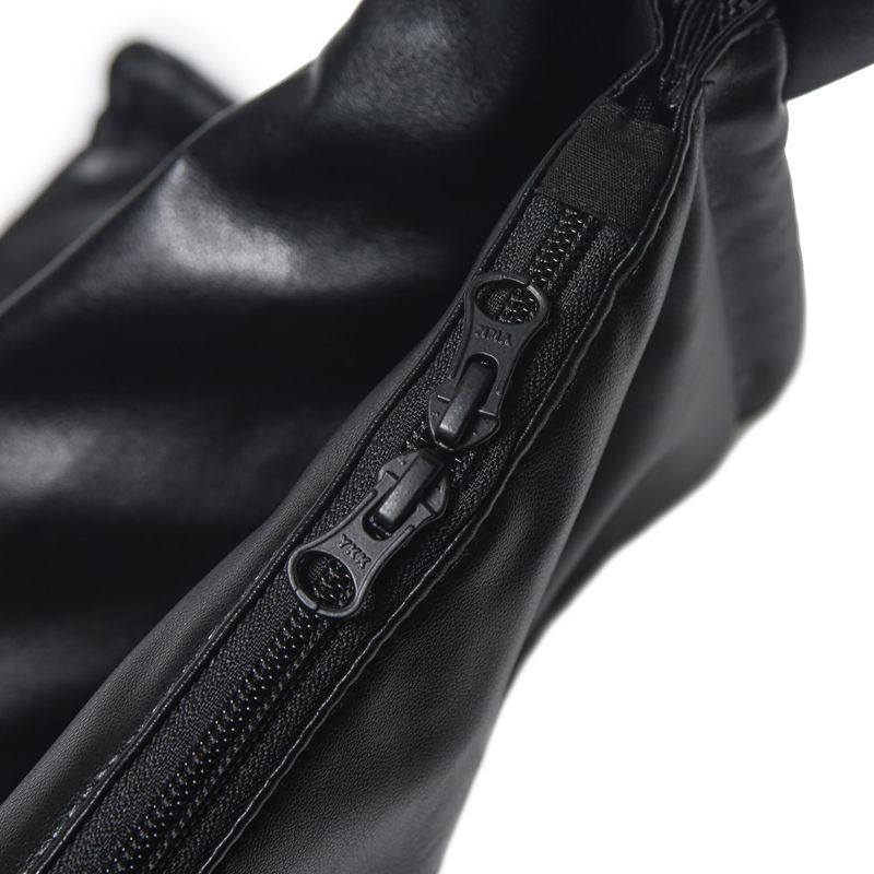 LEATHER TRANSFOAM BAG-BLACK