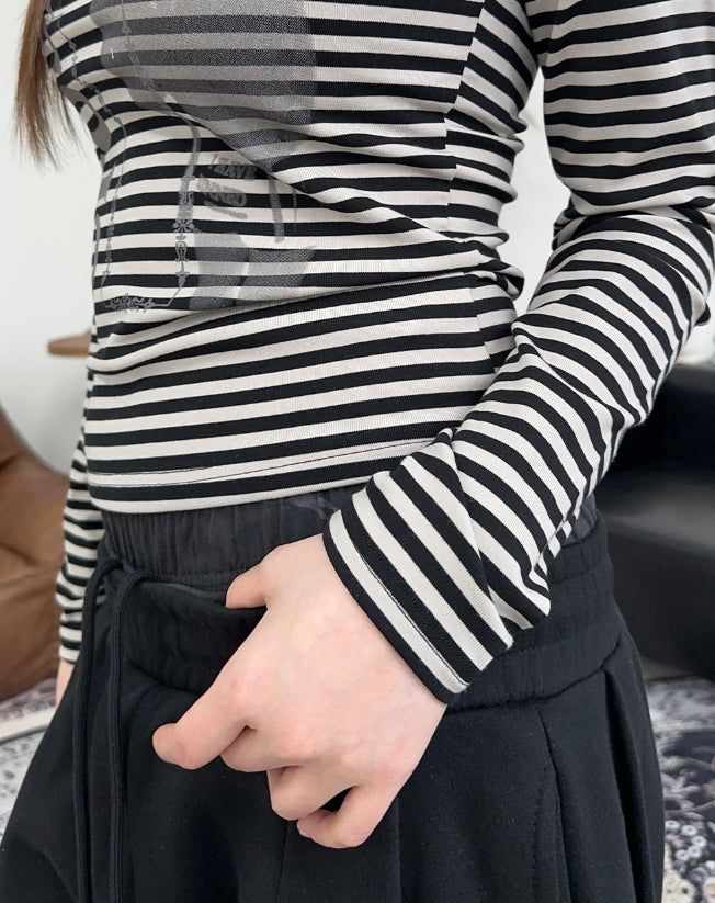Ruben Striped Print Hoodie